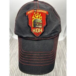 Vintage Red Robin Honest To Goodness HOH Heart Of The House Black Red Stitch Hat